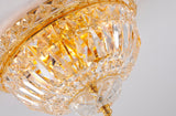 Bethel Gold Flush Mount in Metal & Crystal