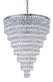 Bethel Chrome Chandelier in Metal & Crystal