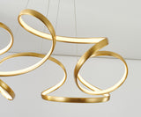 Bethel Gold LED Chandelier in Aluminum