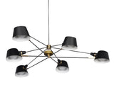 Bethel Black Chandelier in Metal & Aluminum