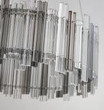 Bethel Chrome LED Chandelier in Metal & Glass