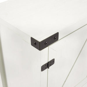 44" Asymmetrical Barn Door Farmhouse TV Stand