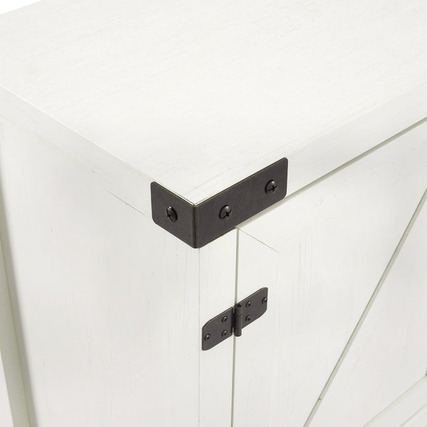 44" Asymmetrical Barn Door Farmhouse TV Stand