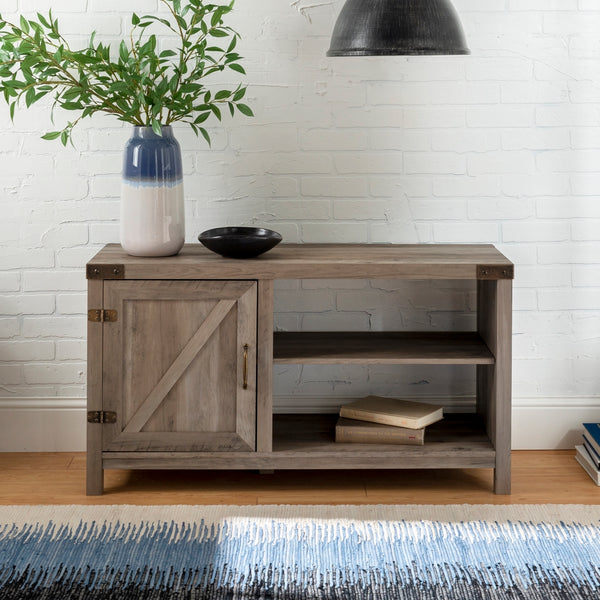 walker edison 44 rustic farmhouse tv stand w44bd1dwo w44bd1dro w44bd1dgw