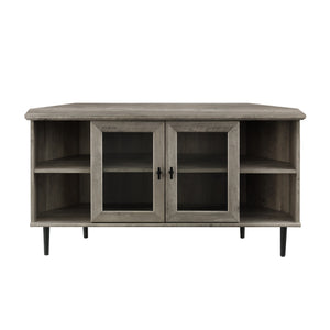 walker edison 48 simple glass door corner tv console w48clcr2dro w48clcr2dgw w48clcr2ddw