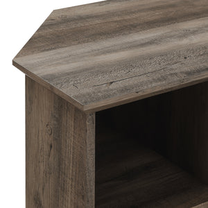 W48CLCR2DGW - walker edison 48 simple glass door corner tv console w48clcr2dro w48clcr2dgw w48clcr2ddw