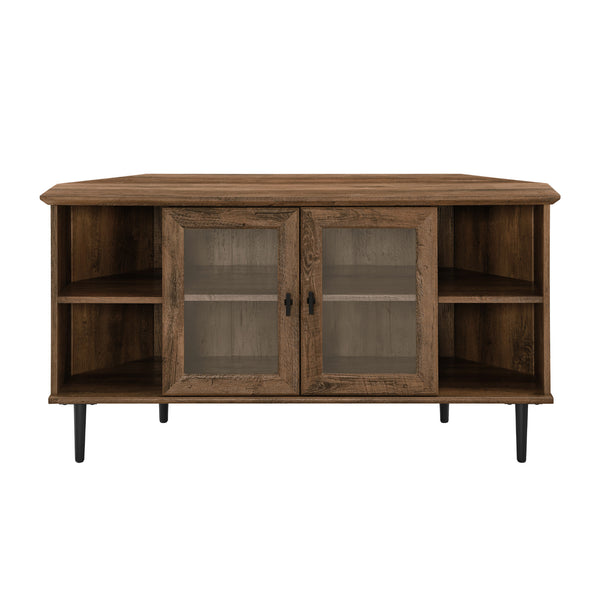 walker edison 48 simple glass door corner tv console w48clcr2dro w48clcr2dgw w48clcr2ddw