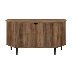 W48CLCR2DRO - walker edison 48 simple glass door corner tv console w48clcr2dro w48clcr2dgw w48clcr2ddw