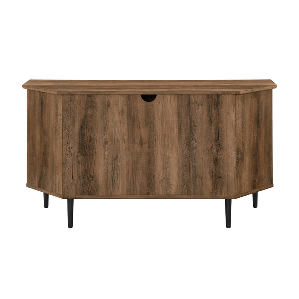 W48CLCR2DRO - walker edison 48 simple glass door corner tv console w48clcr2dro w48clcr2dgw w48clcr2ddw