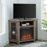 W48FPCRGW - Walker Edison 48" Corner Fireplace TV Stand Black