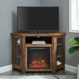 W48FPCRRO - Walker Edison 48" Corner Fireplace TV Stand Black