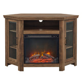 W48FPCRRO - Walker Edison 48" Corner Fireplace TV Stand Black