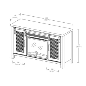 walker edison 48 rustic farmhouse fireplace tv stand w48fpsmdro w48fpsmdgw w48fpsmddw