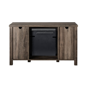 W48FPSMDGW - walker edison 48 rustic farmhouse fireplace tv stand w48fpsmdro w48fpsmdgw w48fpsmddw