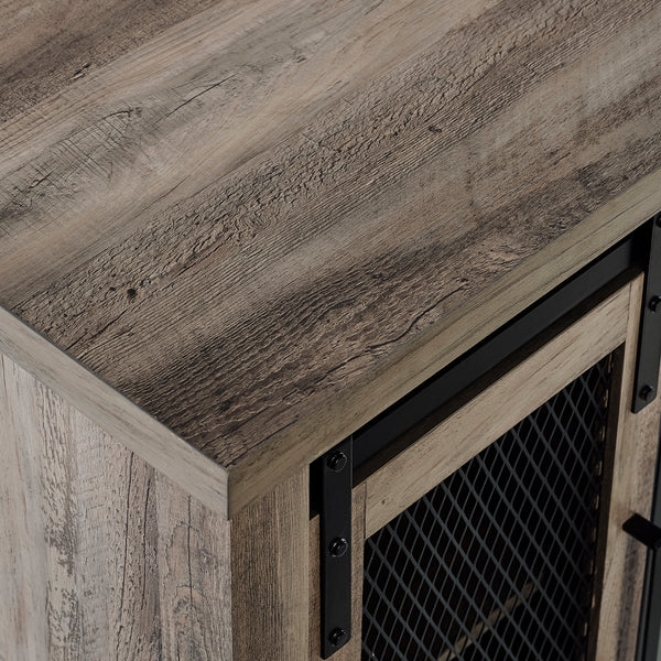 W48FPSMDGW - walker edison 48 rustic farmhouse fireplace tv stand w48fpsmdro w48fpsmdgw w48fpsmddw