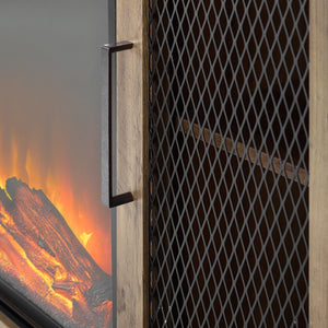 walker edison 48 rustic farmhouse fireplace tv stand w48fpsmdro w48fpsmdgw w48fpsmddw