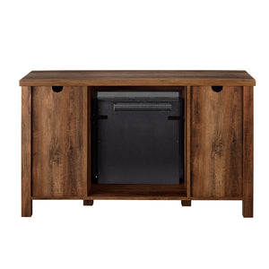 walker edison 48 rustic farmhouse fireplace tv stand w48fpsmdro w48fpsmdgw w48fpsmddw