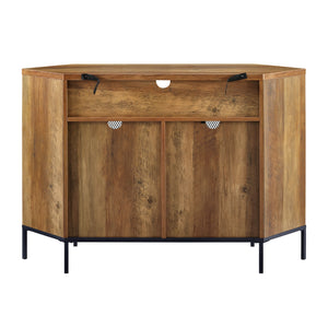 48" Mesh Door Corner TV Console - Reclaimed Barnwood Reclaimed Barnwood