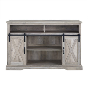 52" Modern Farmhouse TV Stand Grey Wash