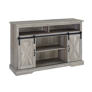 52" Modern Farmhouse TV Stand Grey Wash
