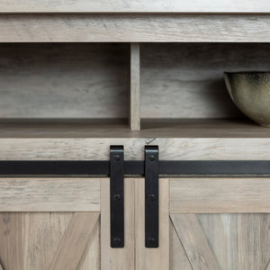 52" Modern Farmhouse TV Stand Grey Wash