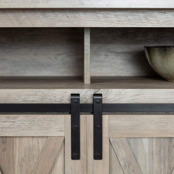 52" Modern Farmhouse TV Stand Grey Wash