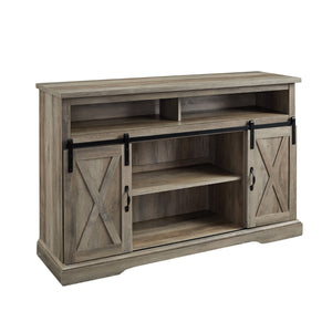 52" Modern Farmhouse TV Stand Grey Wash
