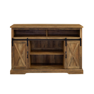 52" Modern Farmhouse TV Stand Rustic Oak