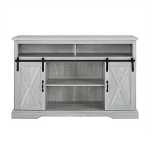 52" Modern Farmhouse TV Stand Stone Grey