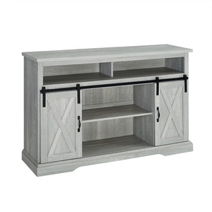52" Modern Farmhouse TV Stand Stone Grey