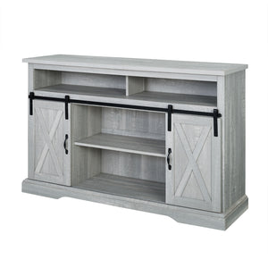 52" Modern Farmhouse TV Stand Stone Grey