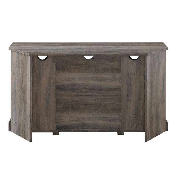 W52SBDCRGW - 52" Sliding Barn Door Corner TV Stand