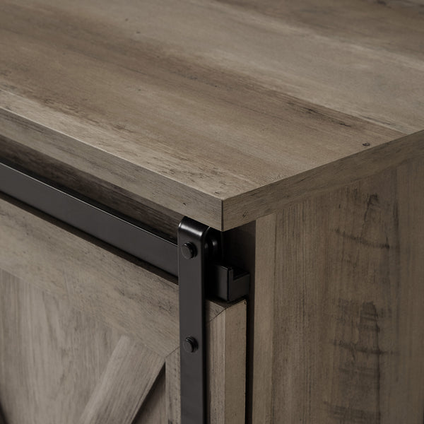 52" Sliding Barn Door Corner TV Stand