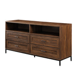 Walker Edison Chevy Contemporary/Modern 56" Contemporary 4-Drawer TV Stand W56CVY4DRDW