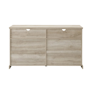 58" Classic Glass Door TV Console - White Oak