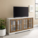  58" 4 Glass Door TV Stand Console