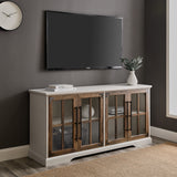 W58ABG4DBRWRO -  58" 4 Glass Door TV Stand Console