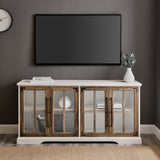 W58ABG4DBRWRO -  58" 4 Glass Door TV Stand Console