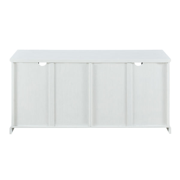 W58ABG4DBRWRO -  58" 4 Glass Door TV Stand Console