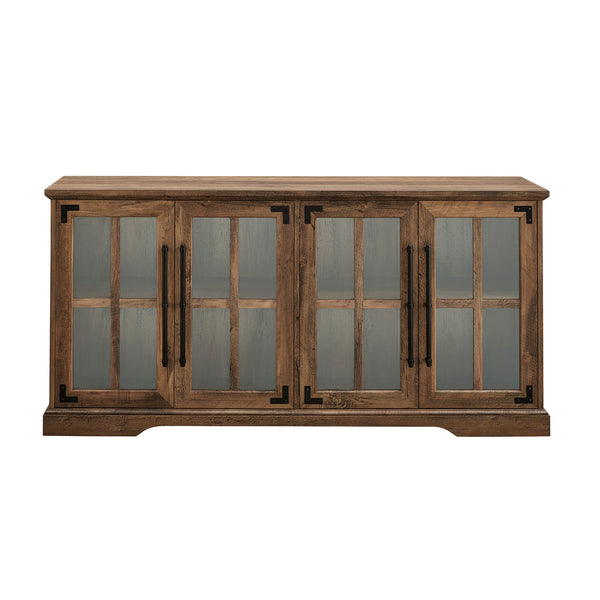 58" Farmhouse 4-Door TV Console Reclaimed Barnwood