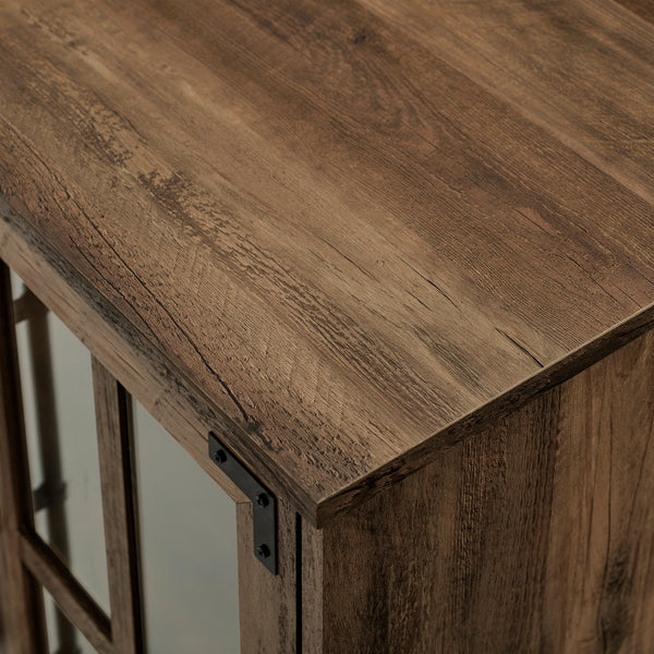 58" Farmhouse 4-Door TV Console Reclaimed Barnwood