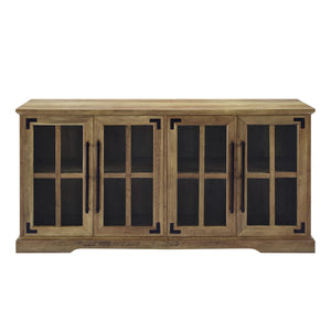 58" Farmhouse 4-Door TV Console Reclaimed Barnwood