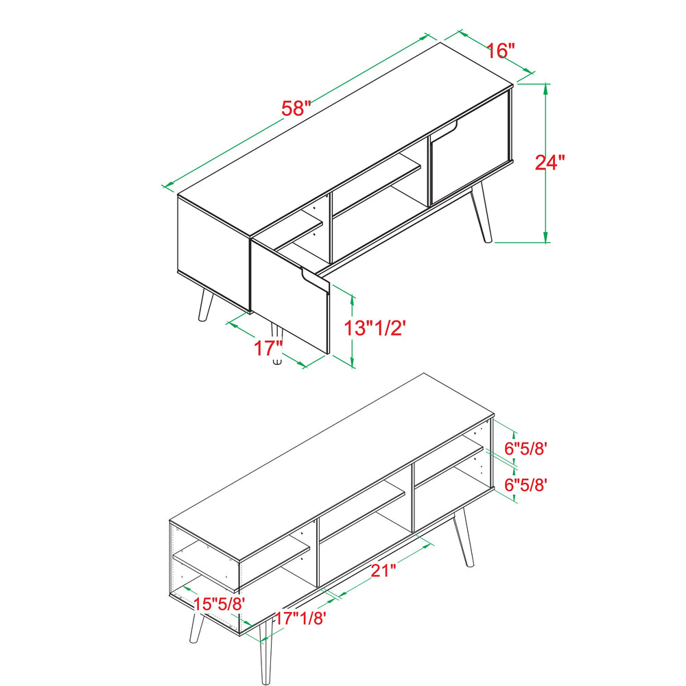 Adair 58" 2 Door Solid Wood TV Console