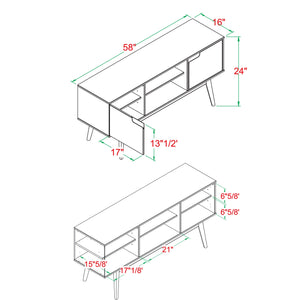 Adair 58" 2 Door Solid Wood TV Console