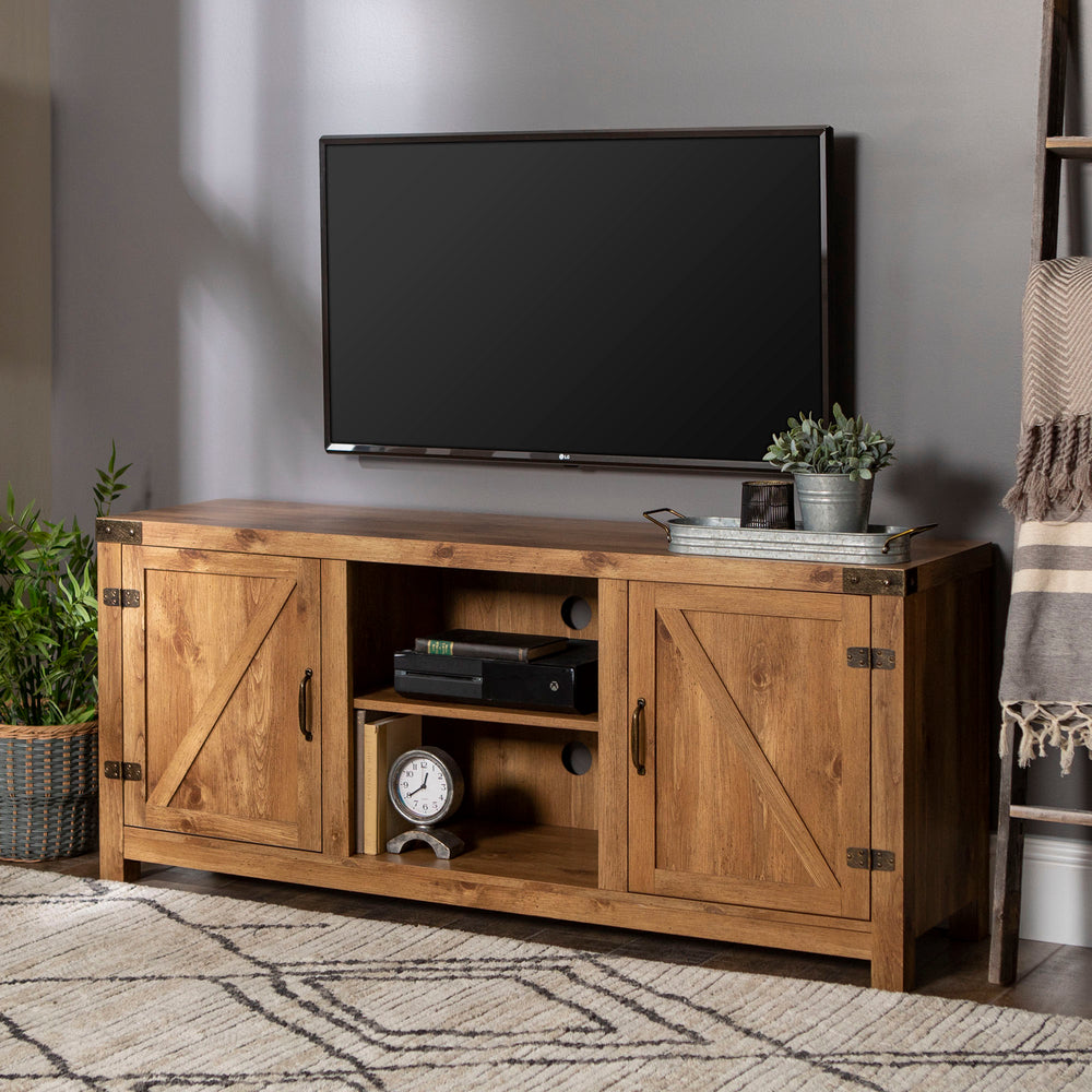 58" Farmhouse TV Stand Barnwood
