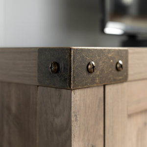 58" Farmhouse TV Stand Grey Wash