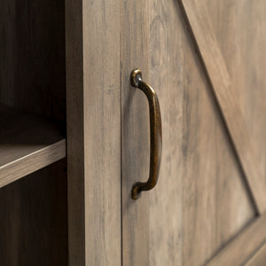 58" Farmhouse TV Stand Grey Wash