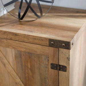 58" Farmhouse TV Stand Rustic Oak