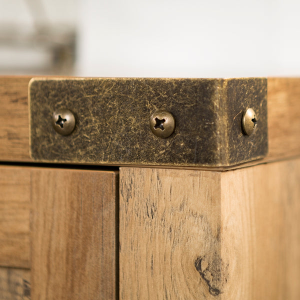 58" Farmhouse TV Stand Rustic Oak