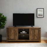 W58BDSDRO - 58" Farmhouse TV Stand Barnwood